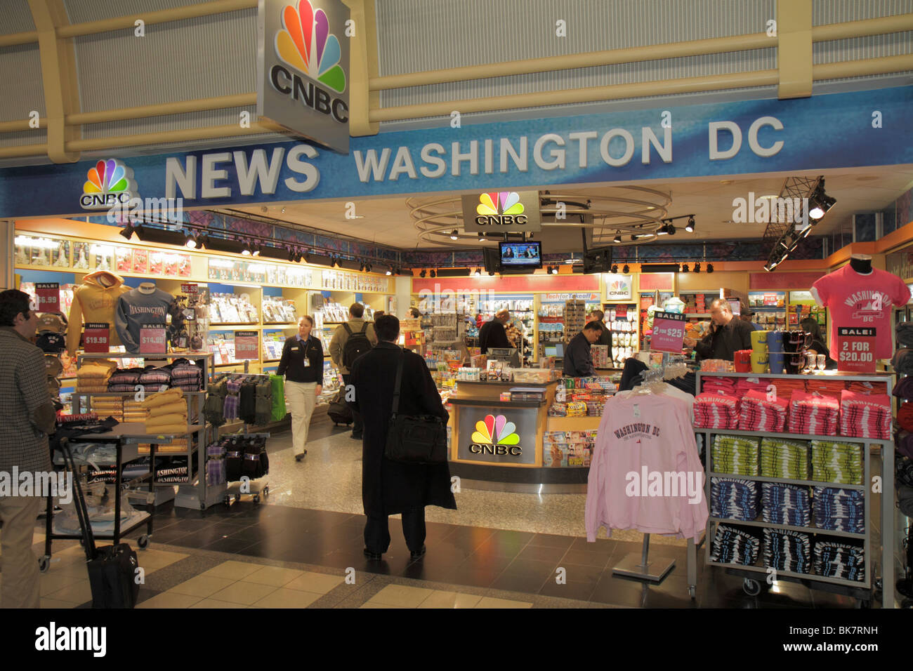 Virginia Arlington,Ronald Reagan Washington National Airport,DCA,terminal,shopping shopper shoppers shop shops market markets marketplace buying selli Stock Photo