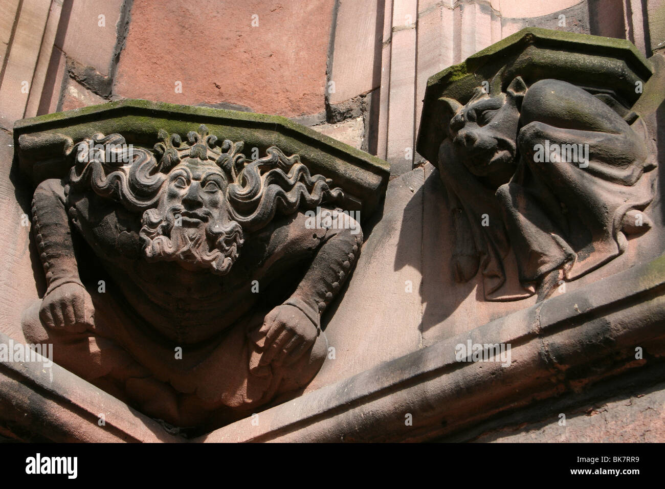 Gargoyles At Chester Cathedral, Cheshire, UK Stock Photo