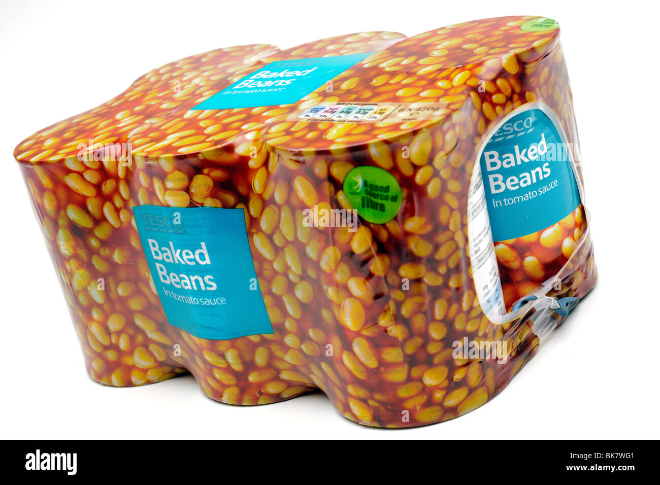 Six pack of Tesco Baked beans Stock Photo Alamy