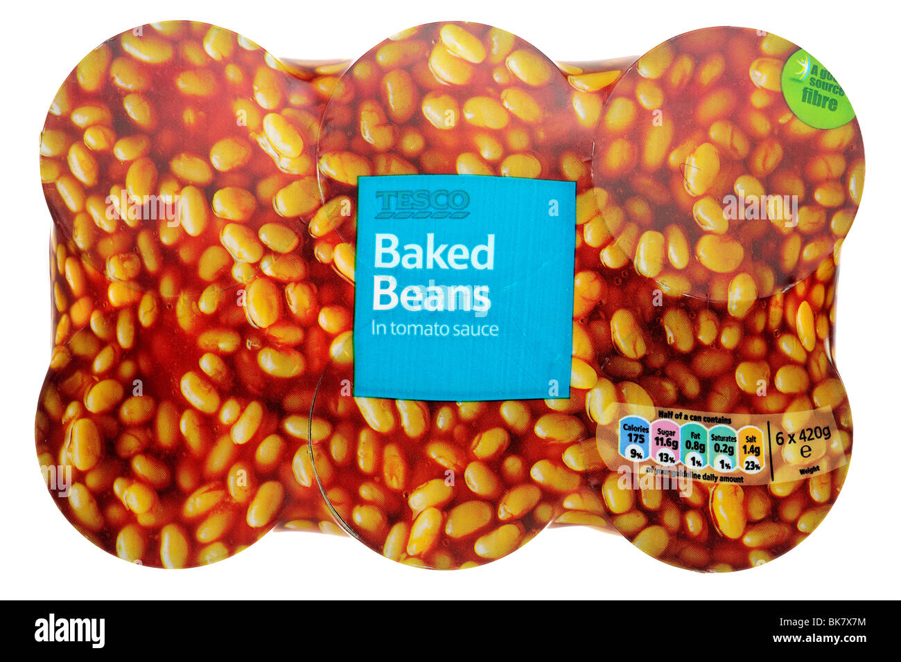 Six 420 gram pack of Tesco baked beans in tomato sauce Stock Photo Alamy