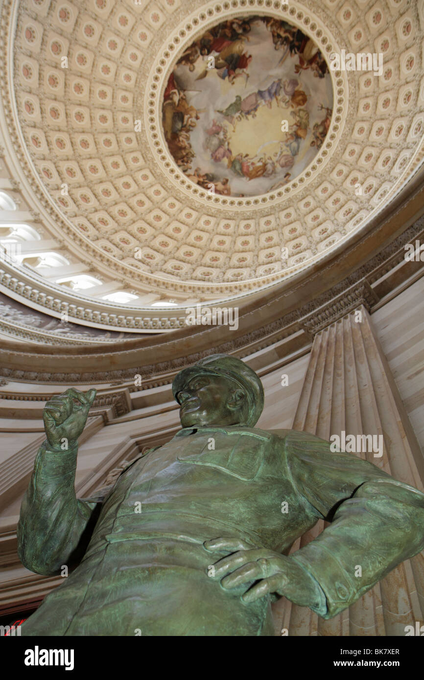 Washington DC,United States US Capitol,history,government,Rotunda,dome,canopy,President Dwight D. Eisenhower,statue,DC100218047 Stock Photo