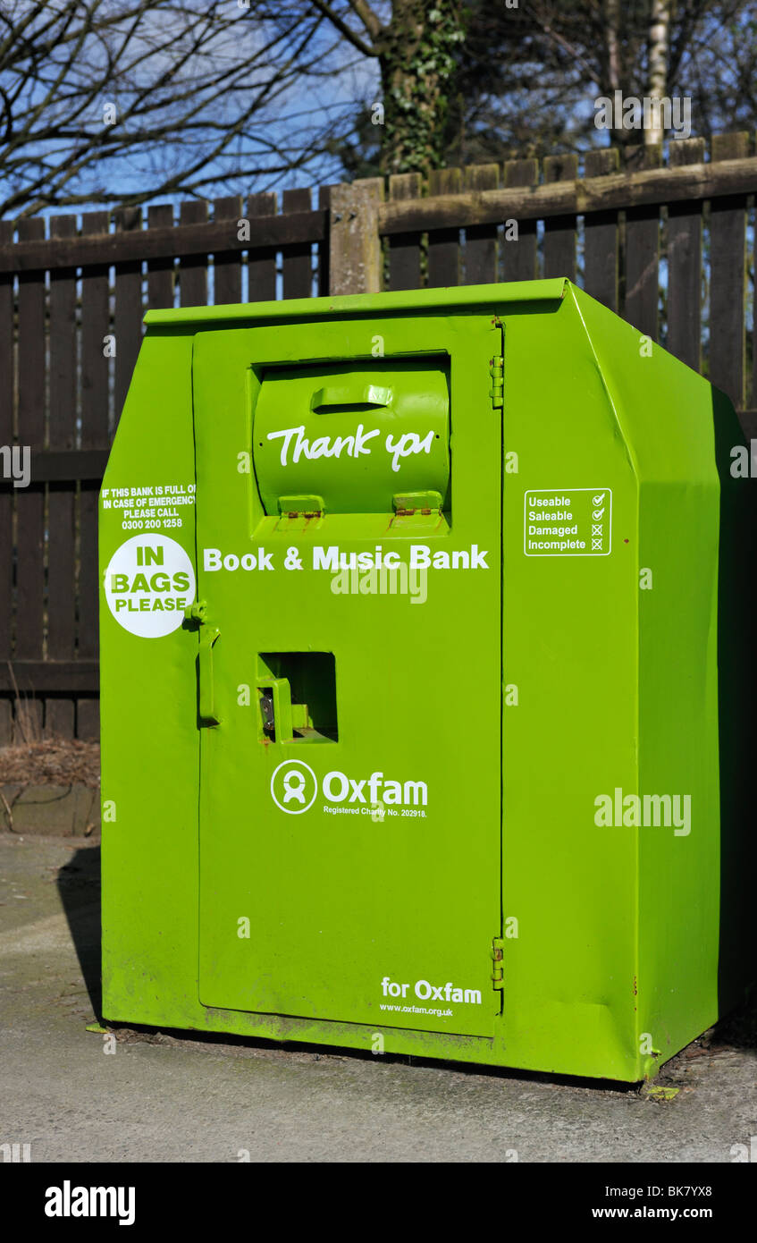 Oxfam Book and Music Bank, Household recycling bank. Morrisons