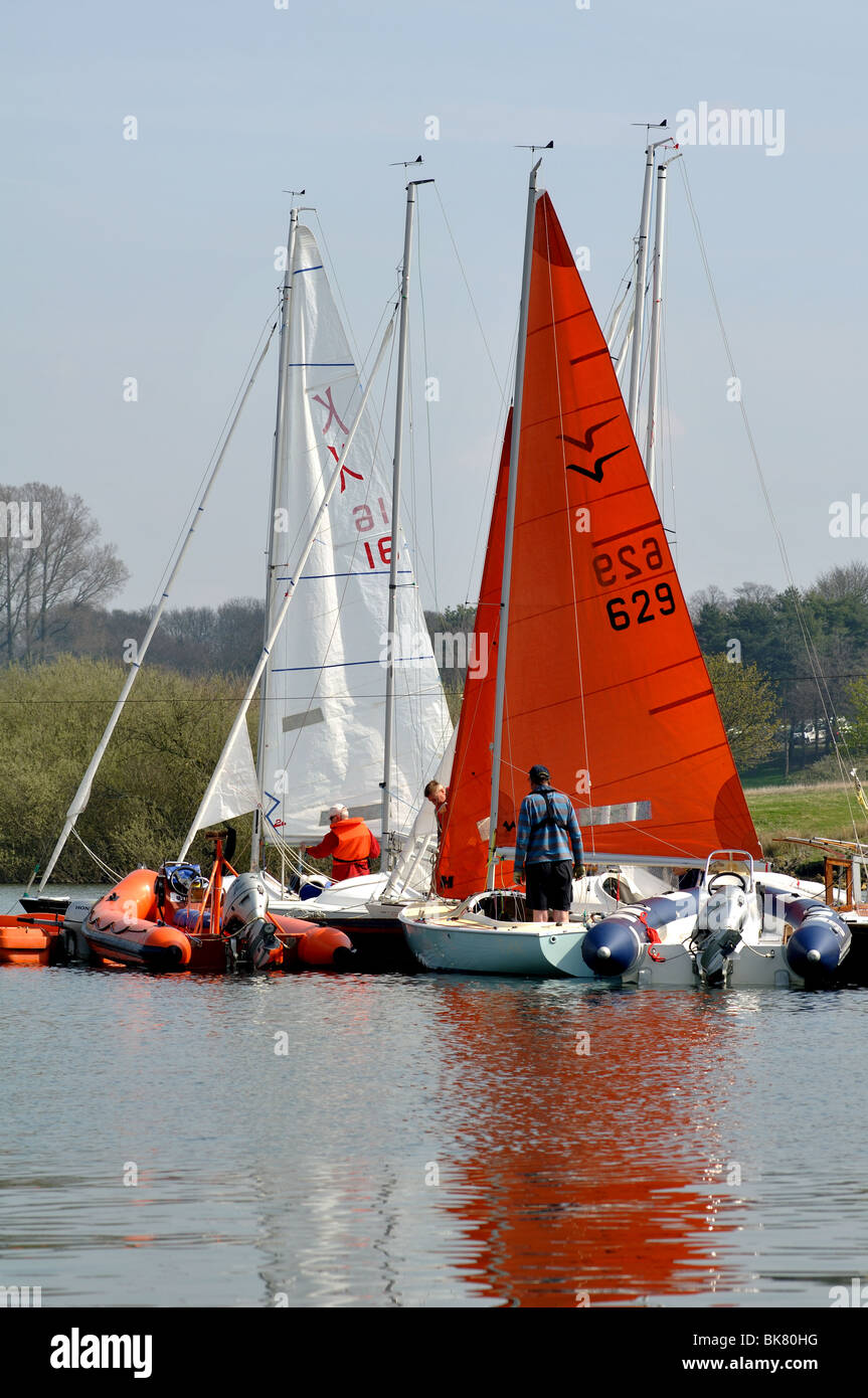 Sailing at Rutland Water, England, UK Stock Photo Alamy