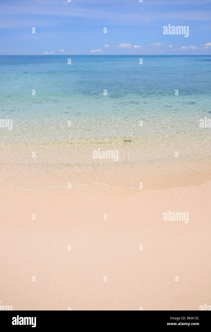Close-up of sand on a tropical beach Stock Photo