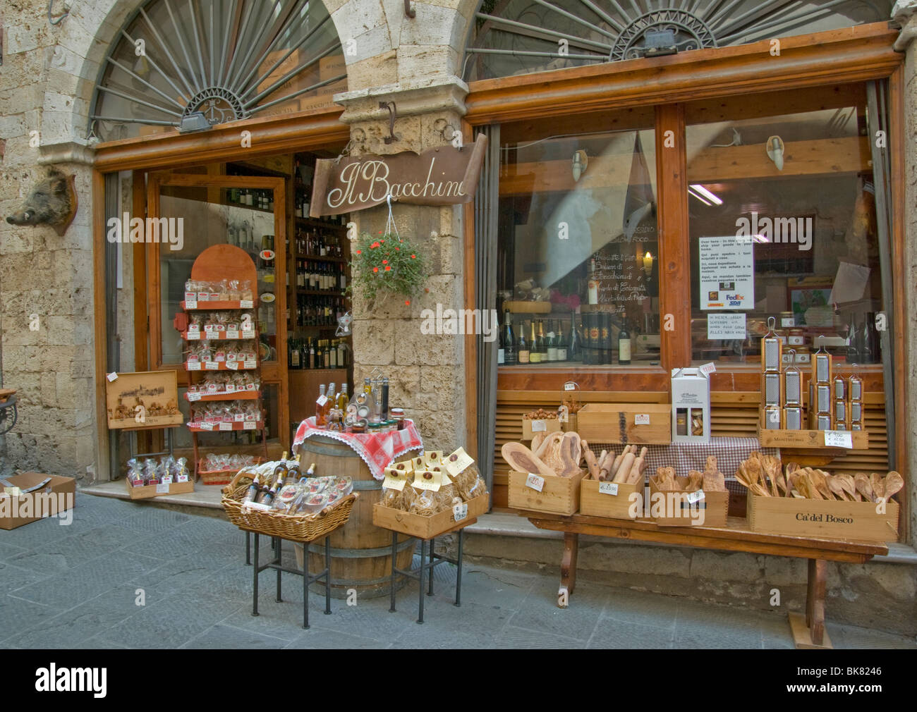 Massa Marittima, tourist shop Stock Photo