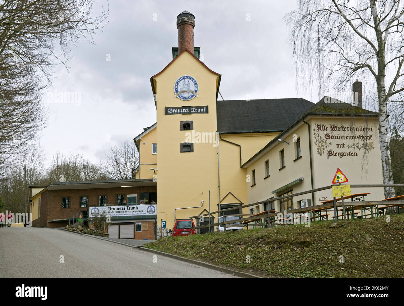 Brauerei Trunk (Trunk brewery) at Vierzehnheiligen, Bad Staffelstein, Upper  Franconia, Germany Stock Photo - Alamy