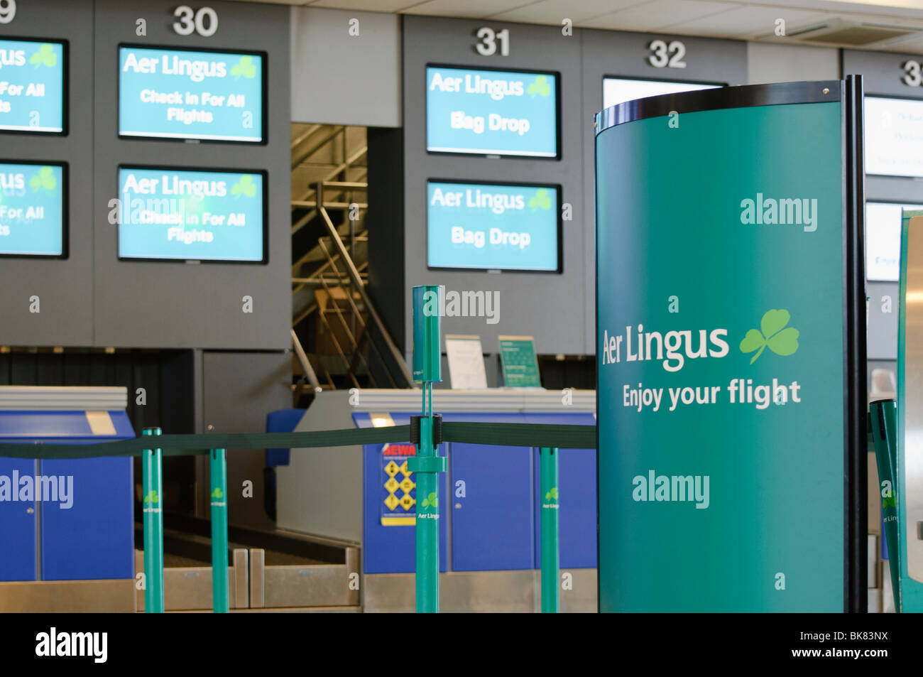 Aer Lingus check-in desks Stock Photo