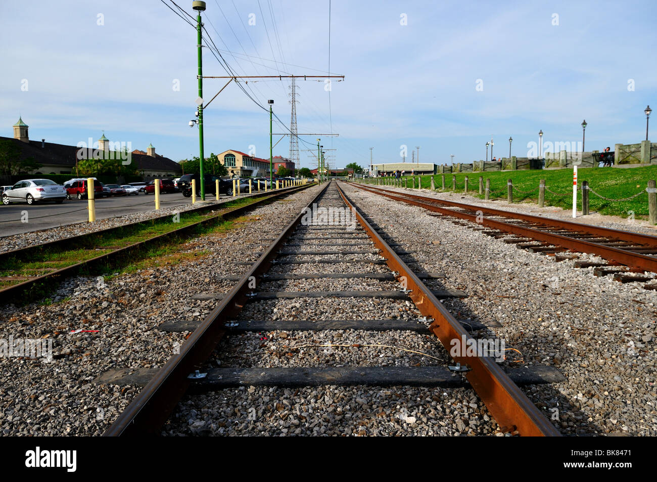 Railroad track. New Orleans, USA. Stock Photo