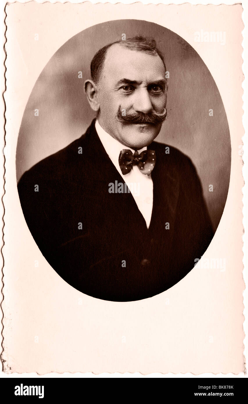 Portrait of a man, historical photograph, around 1920 Stock Photo
