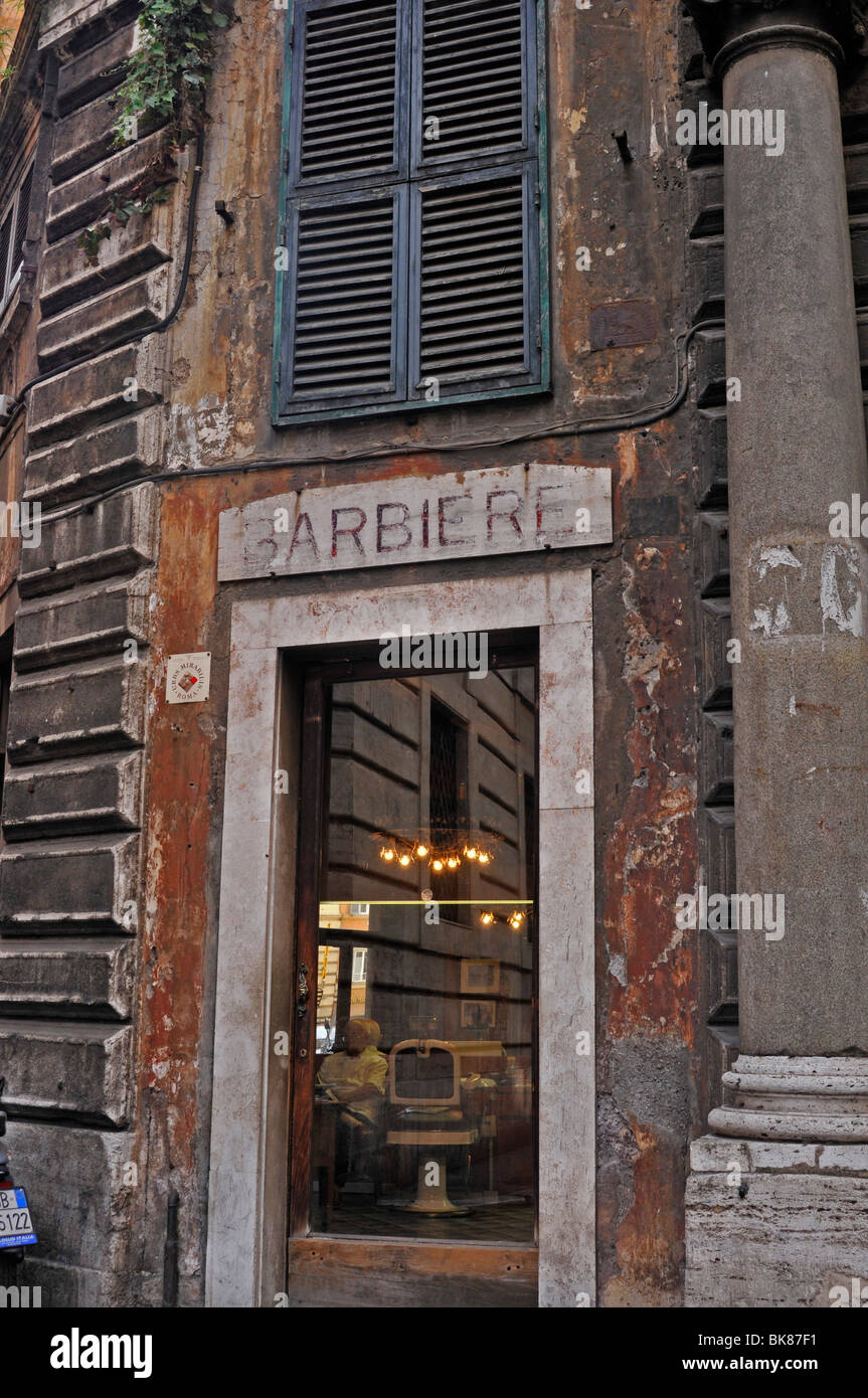 Barber, Rome, Lazio, Italy, Europe Stock Photo