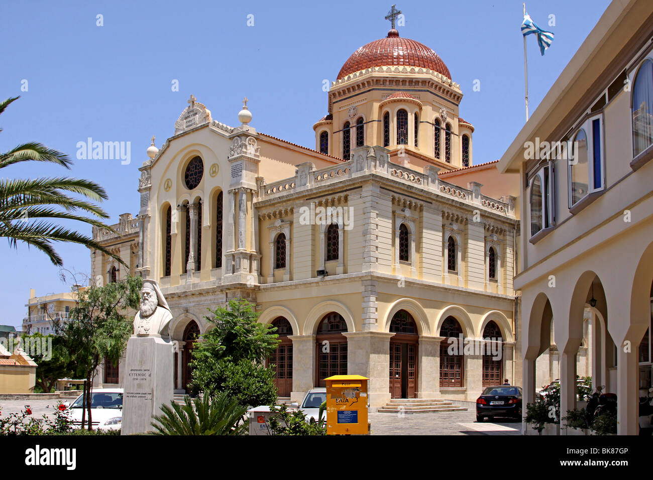 Large Minas Church, Heraklion or Iraklion, Crete, Greece, Europe Stock Photo