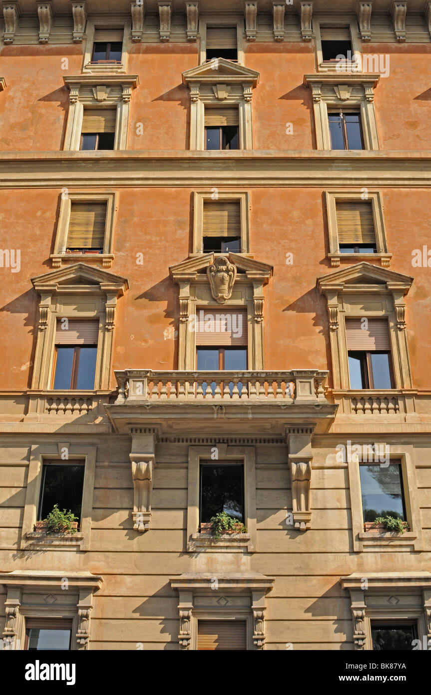 Building facade, Rome, Lazio, Italy, Europe Stock Photo