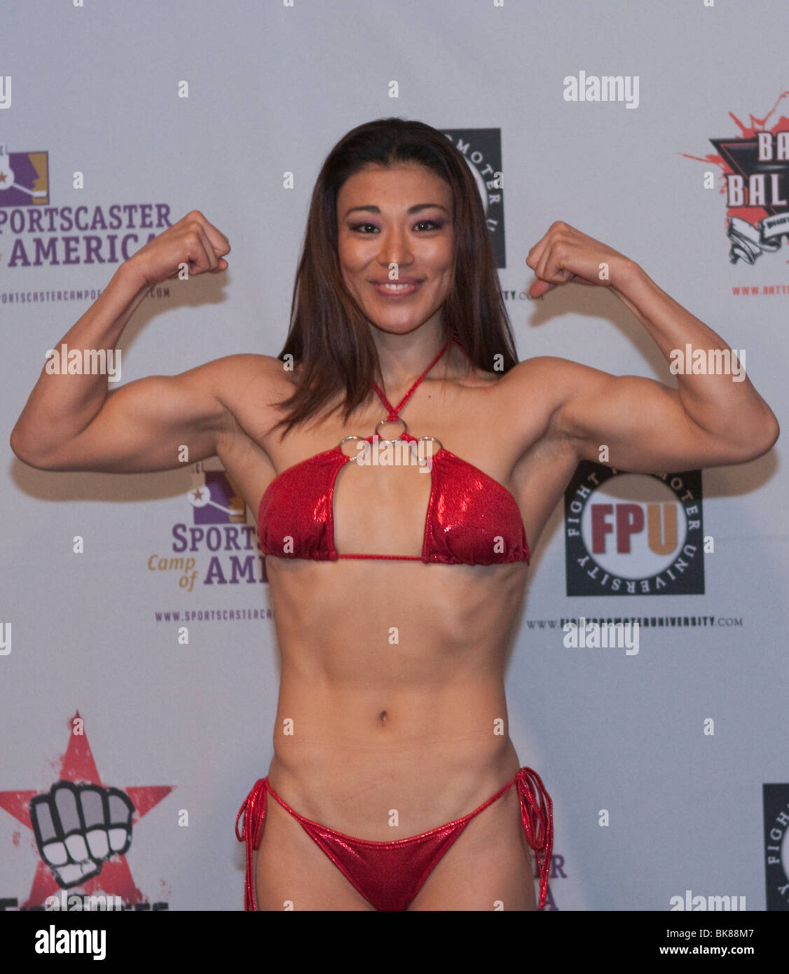 Chika Nakamura at Weigh in 12/16/09 Stock Photo