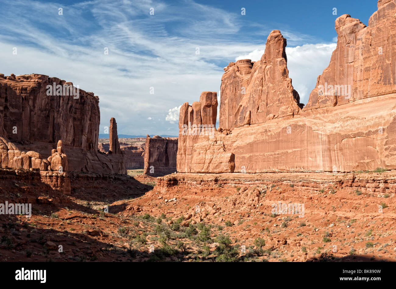 Park Avenue Viewpoint, Arches National Park, Moab, Utah, USA Stock