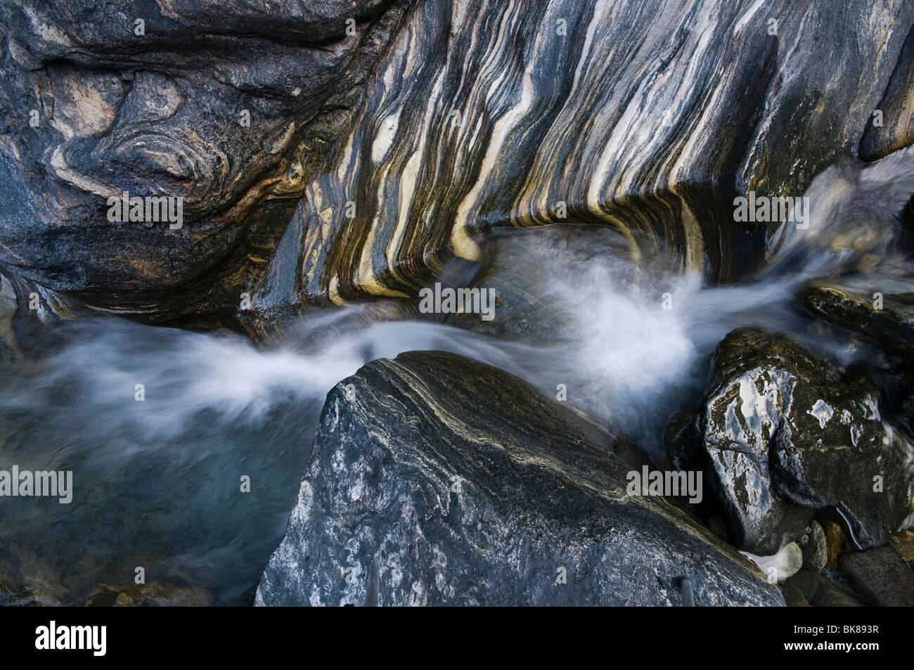 Course of the Zemmgrund River in Hochgebirgs Nature Park in the ...