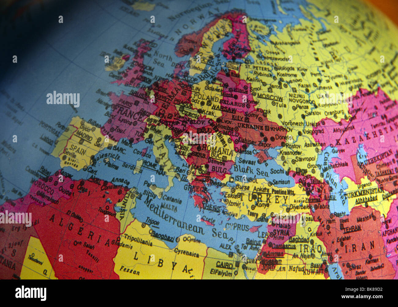 Globe Showing Europe Stock Photo