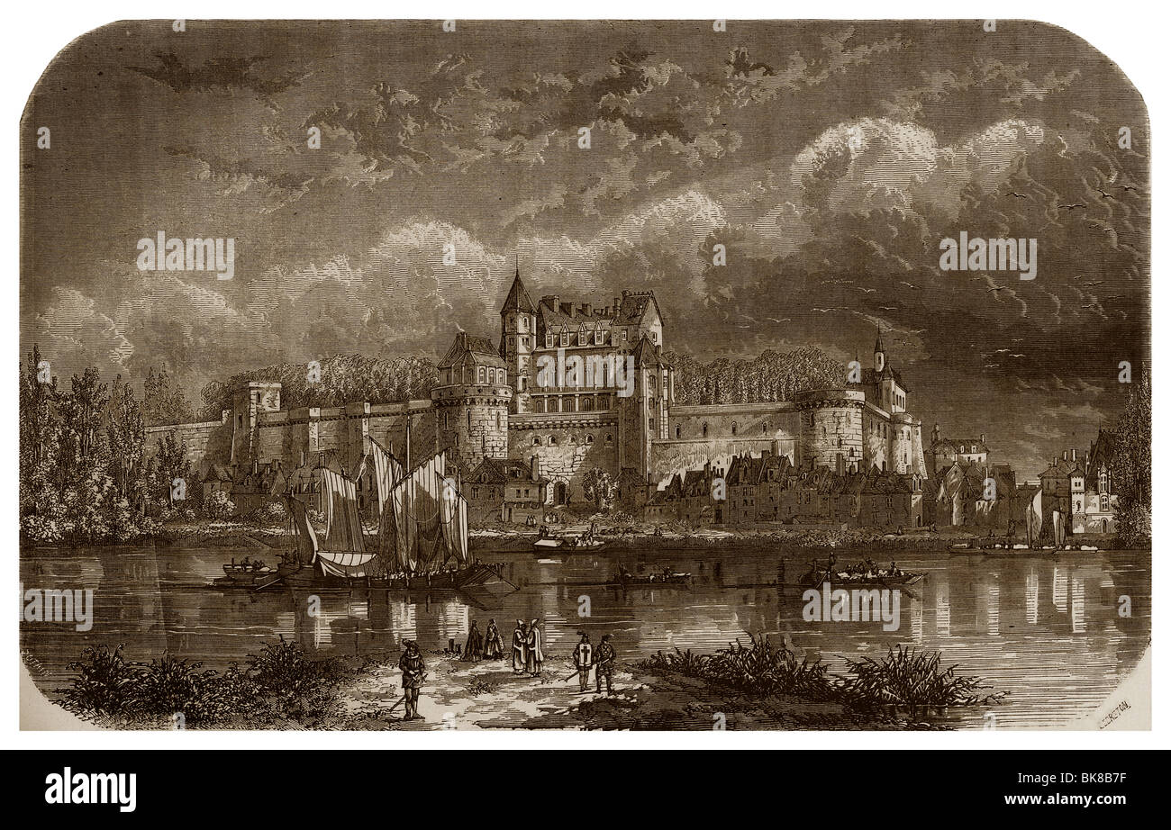 Château d'Amboise: Residence of Charles VIII of France. Stock Photo