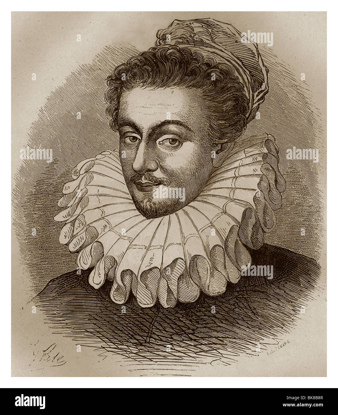 Paul Stuart de Caussade de Saint-Mégrin (dead in 1578): Mignon of King Henry III of France. Stock Photo