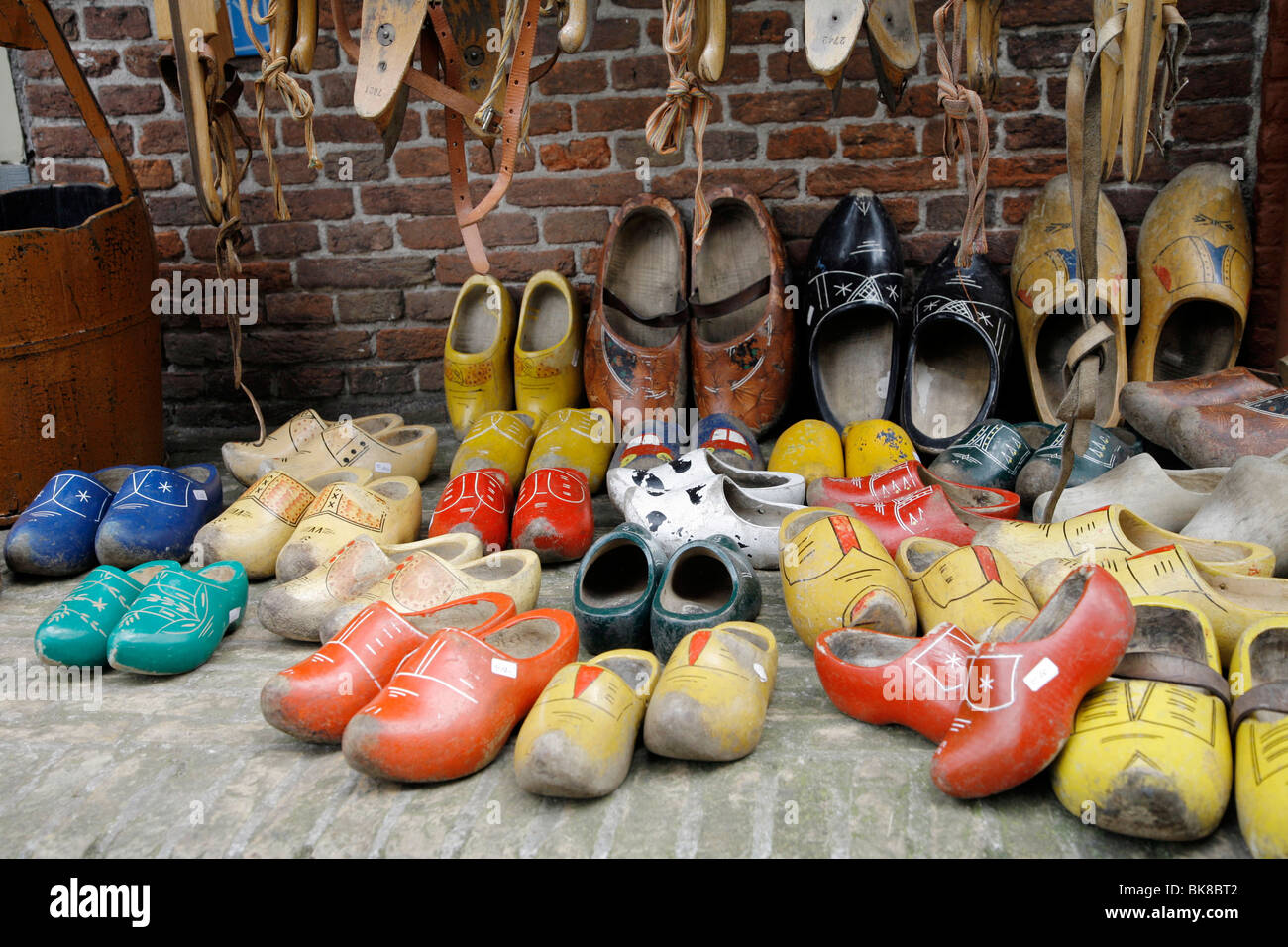 Dutch wooden shoes, Delft, The Netherlands, Europe Stock Photo