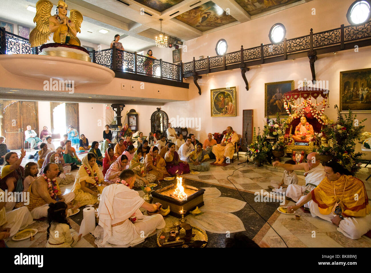 Ceremony hare krishna temple in hi-res stock photography and