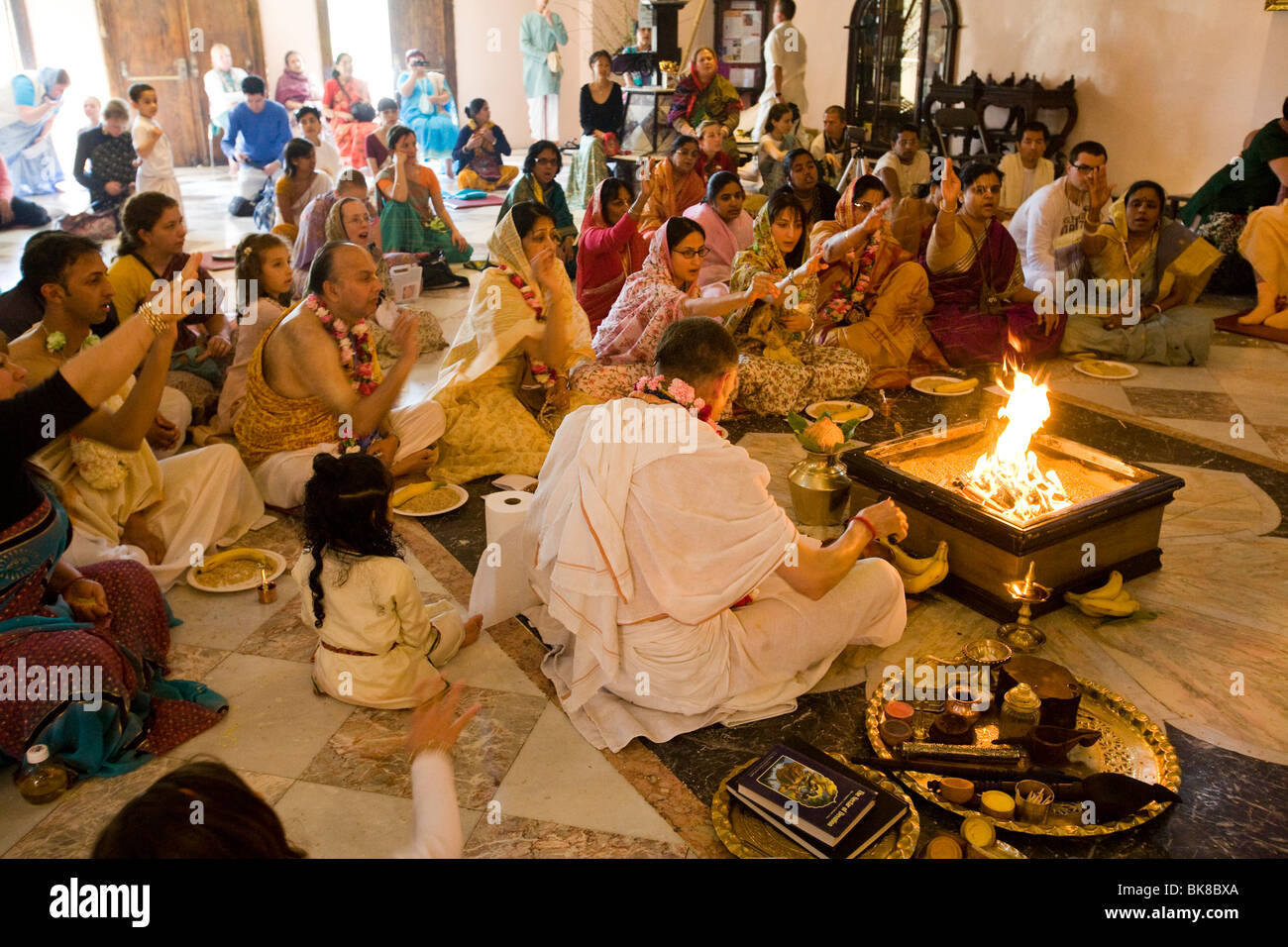 Ceremony hare krishna temple in hi-res stock photography and