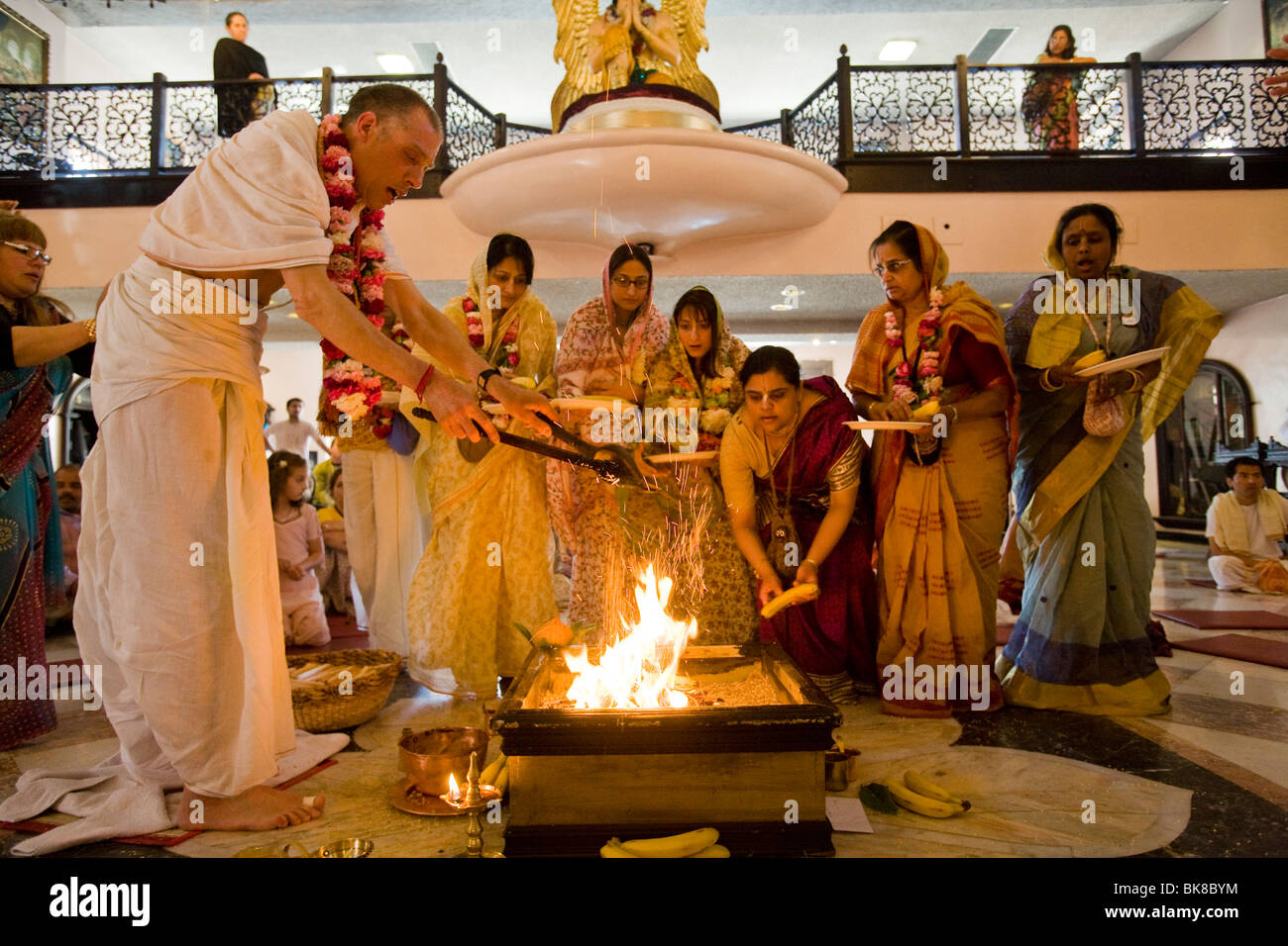 Ceremony hare krishna temple in hi-res stock photography and