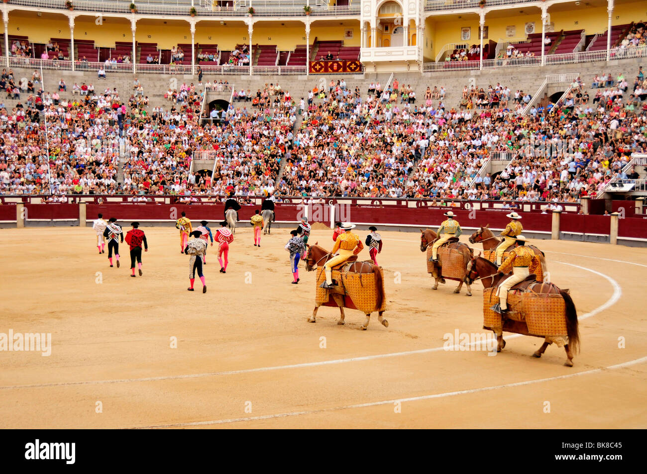 Entry of the bullfighters, paseíllo, in Las Ventas Bullring, Madrid, Spain, Iberian Peninsula, Europe Stock Photo