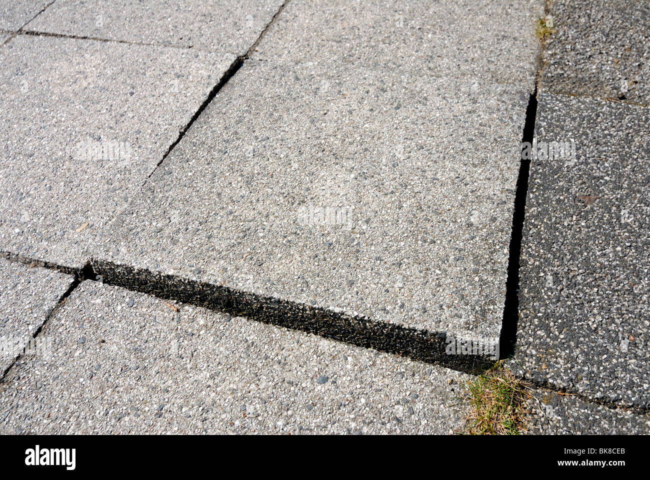 Tripping hazard, loose paving stone Stock Photo Alamy