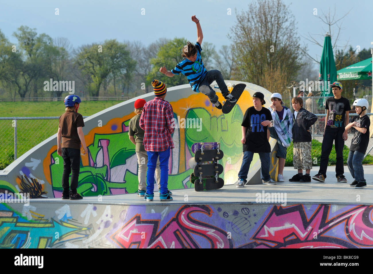 Skateboard Jump Stock Photo