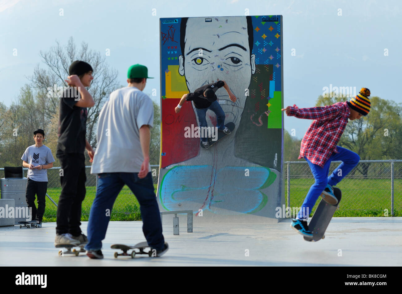 Skateboard Jump Stock Photo Alamy