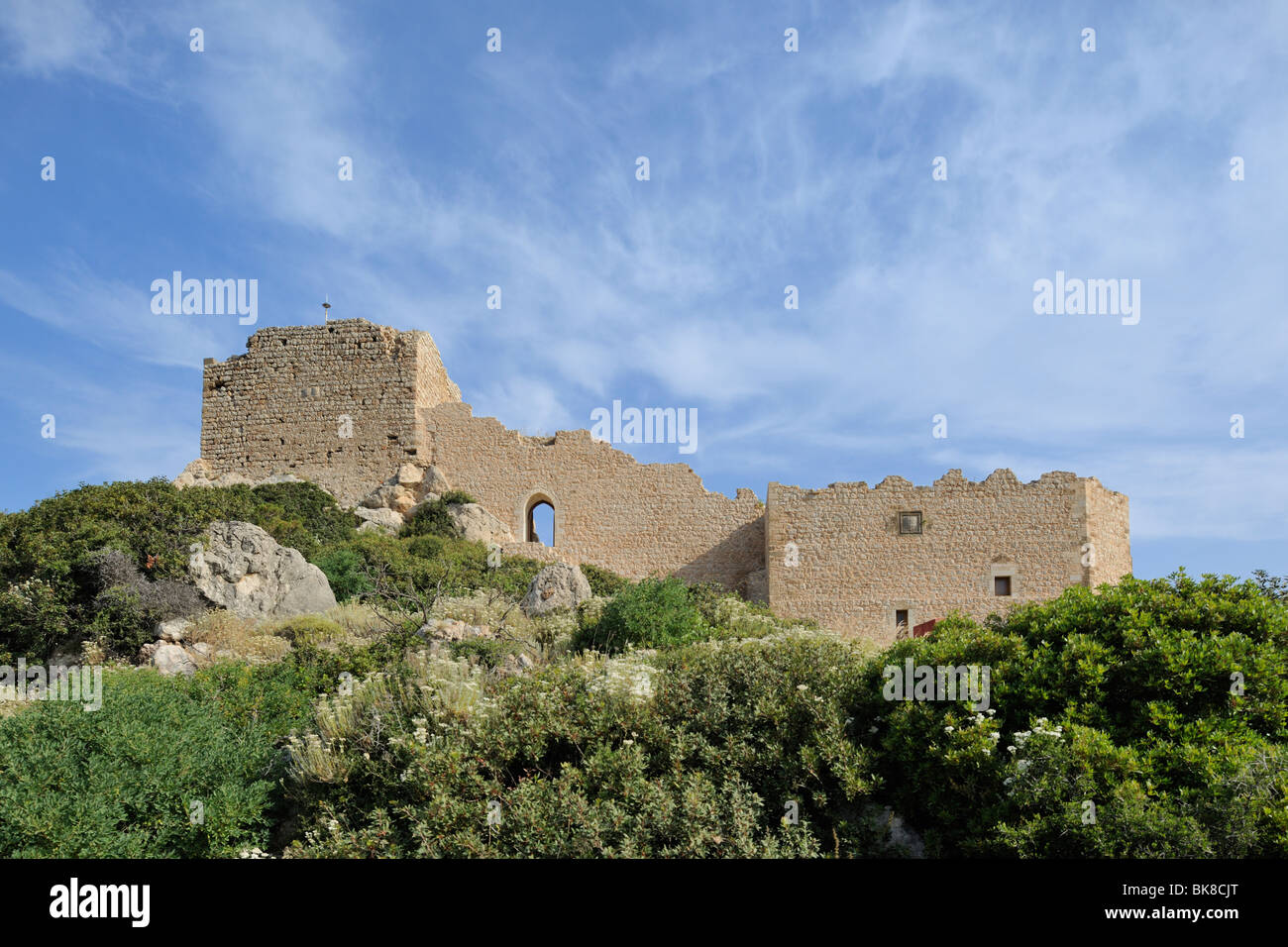 Castle ruins of Kámiros, Rhodes, Greece, Europe Stock Photo