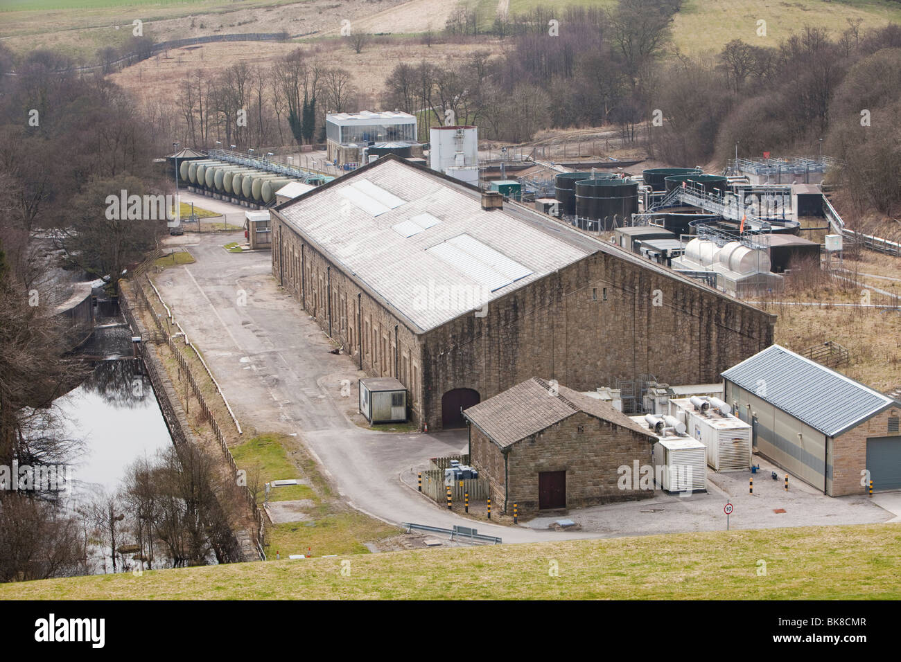 The water treatment plant at Stocks Reservoir in Lancashire, UK Stock Photo Alamy