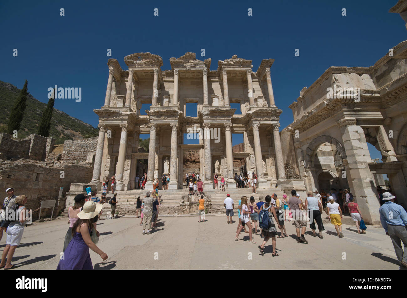 Celsus Library Ephesus ,Selcuk, Izmir, Turkey Stock Photo