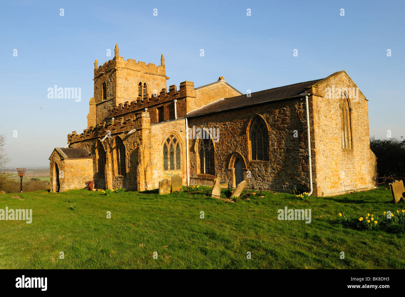 Walesby Church Lincolnshire Wolds .(Ramblers Church) on the viking way. Stock Photo