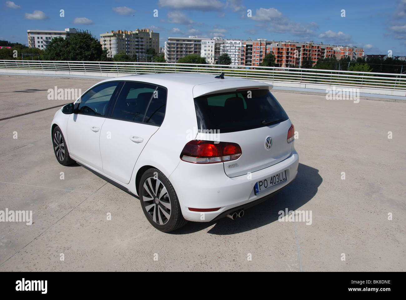 Volkswagen Golf VI GTD - 2009 - white - five doors (5D) - German lower  middle class car, segment C - parking (car park Stock Photo - Alamy