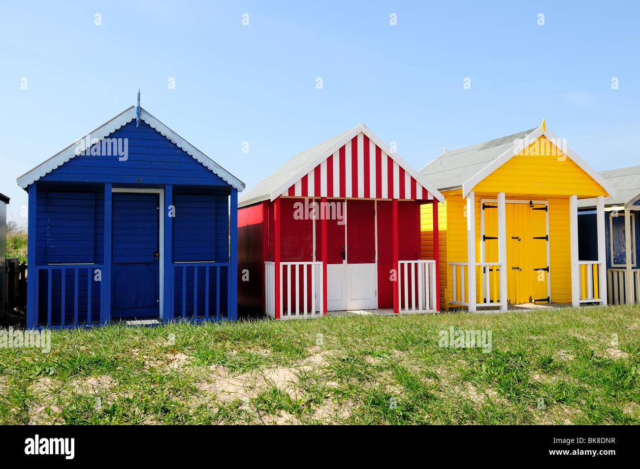 Beach Huts Mablethorpe Lincolnshire England Stock Photo Alamy