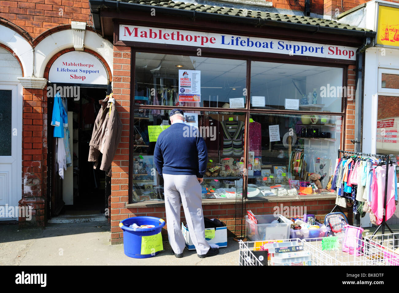 Mablethorpe Lifeboat Support Charity Shop Stock Photo Alamy