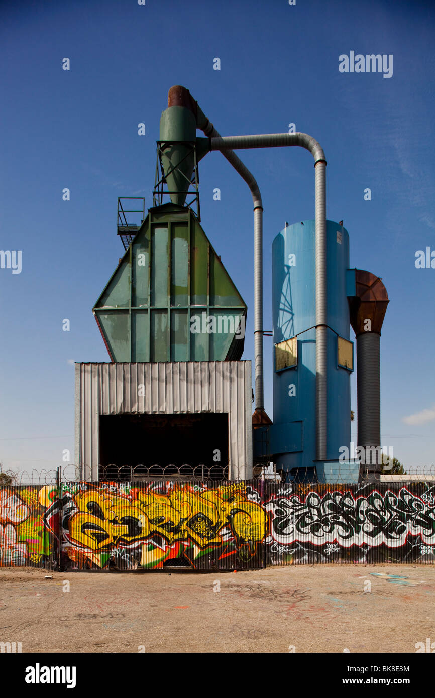 Industrial Yard, South Los Angeles, California, United States of America Stock Photo