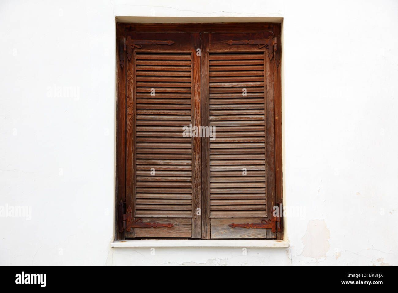 wooden shutters Stock Photo