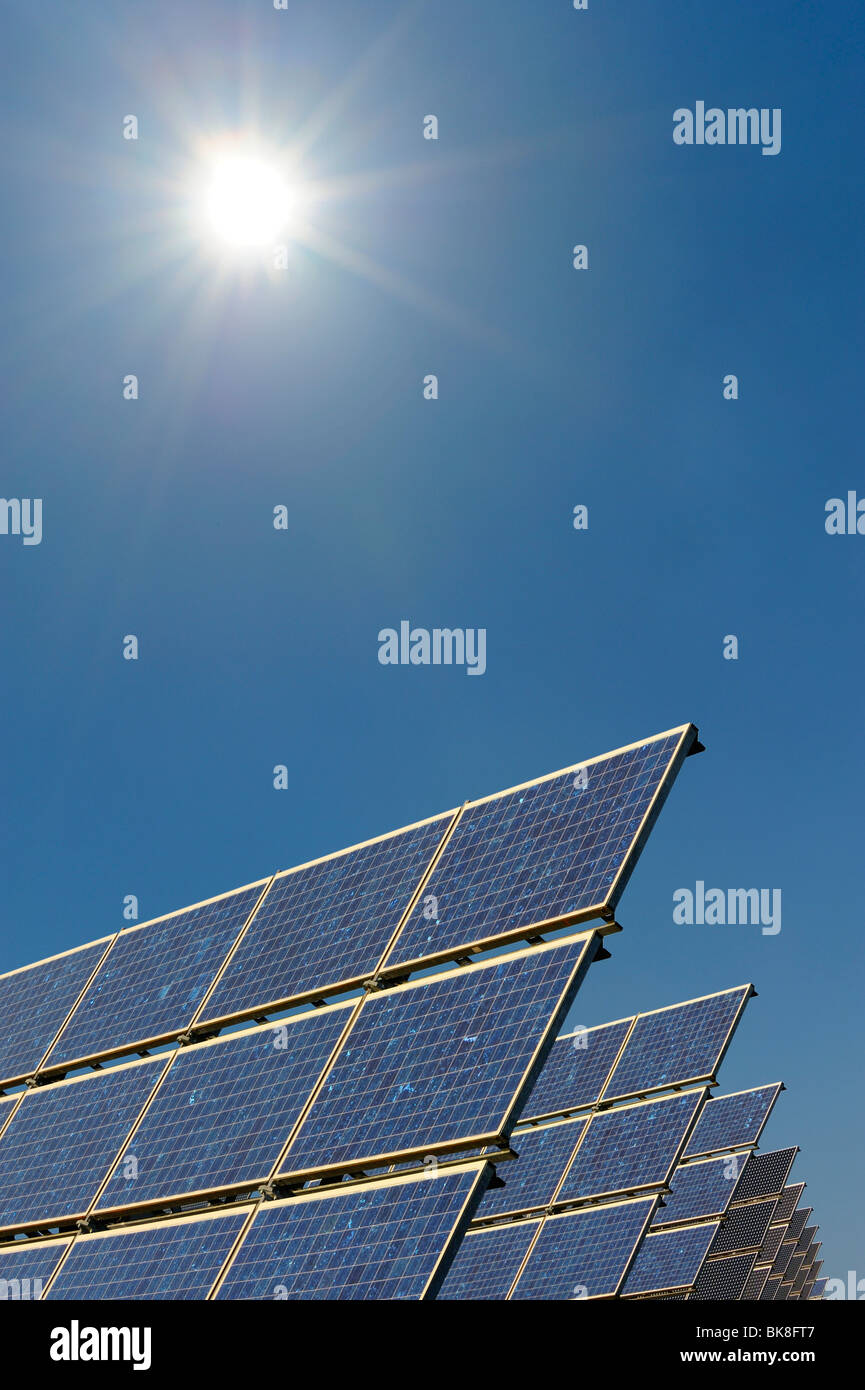Solar system, solar panels Stock Photo