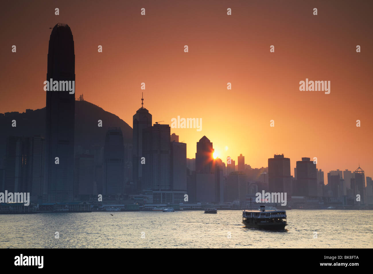View of Hong Kong Island skyline across Victoria Harbour, Hong Kong ...