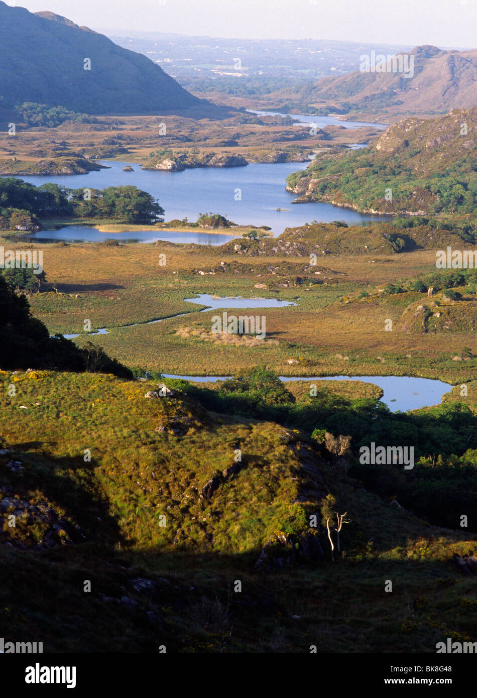 Ladies View offers a spectacular view of the Lakes of Killarney, County Kerry, Ireland, in September 2009 Stock Photo