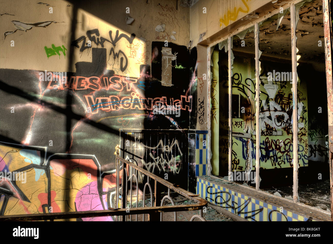 Room in an old ruin, Berlin, Germany Stock Photo