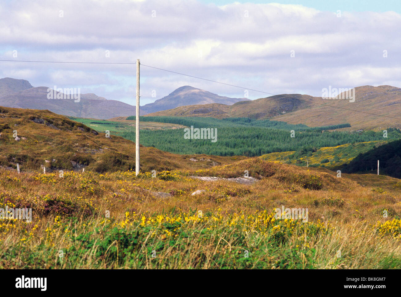 Irish landscape near the town of Sneem (County Kerry, Ireland, in September 2009) Stock Photo