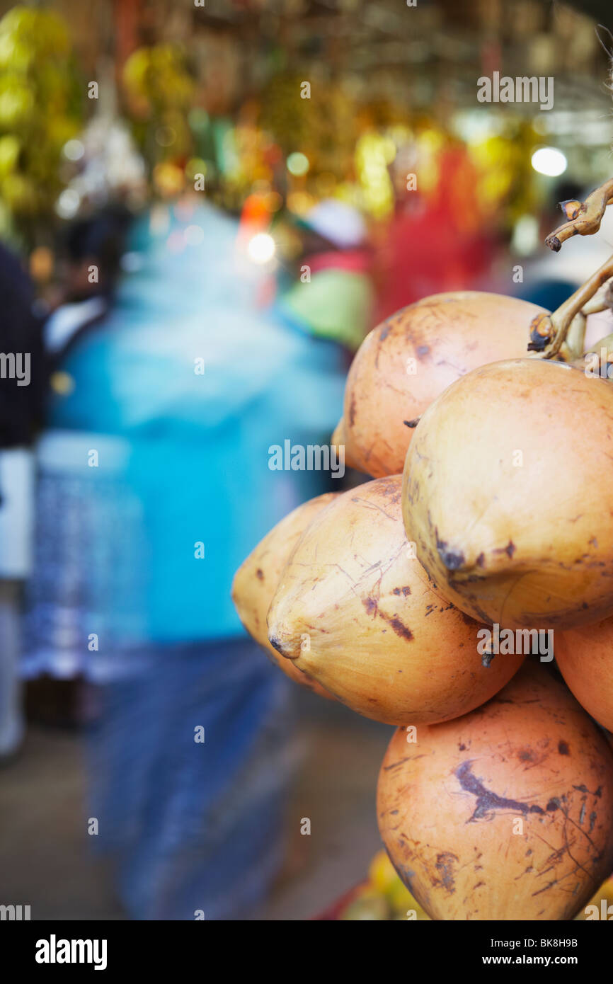 King coconuts at market, Nuwara Eliya, Sri Lanka Stock Photo