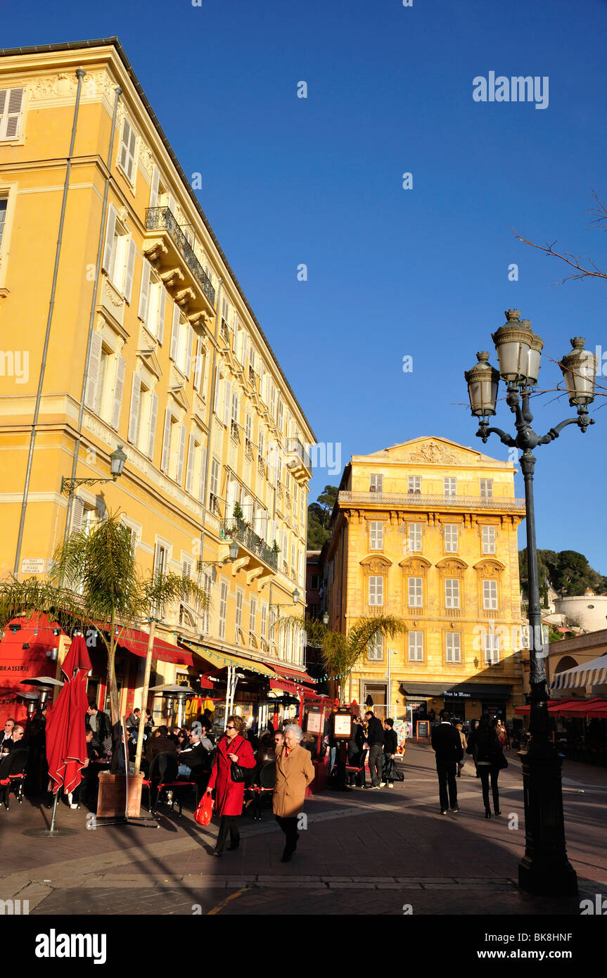 Restaurants, cafes and bars in Nice, France Stock Photo Alamy