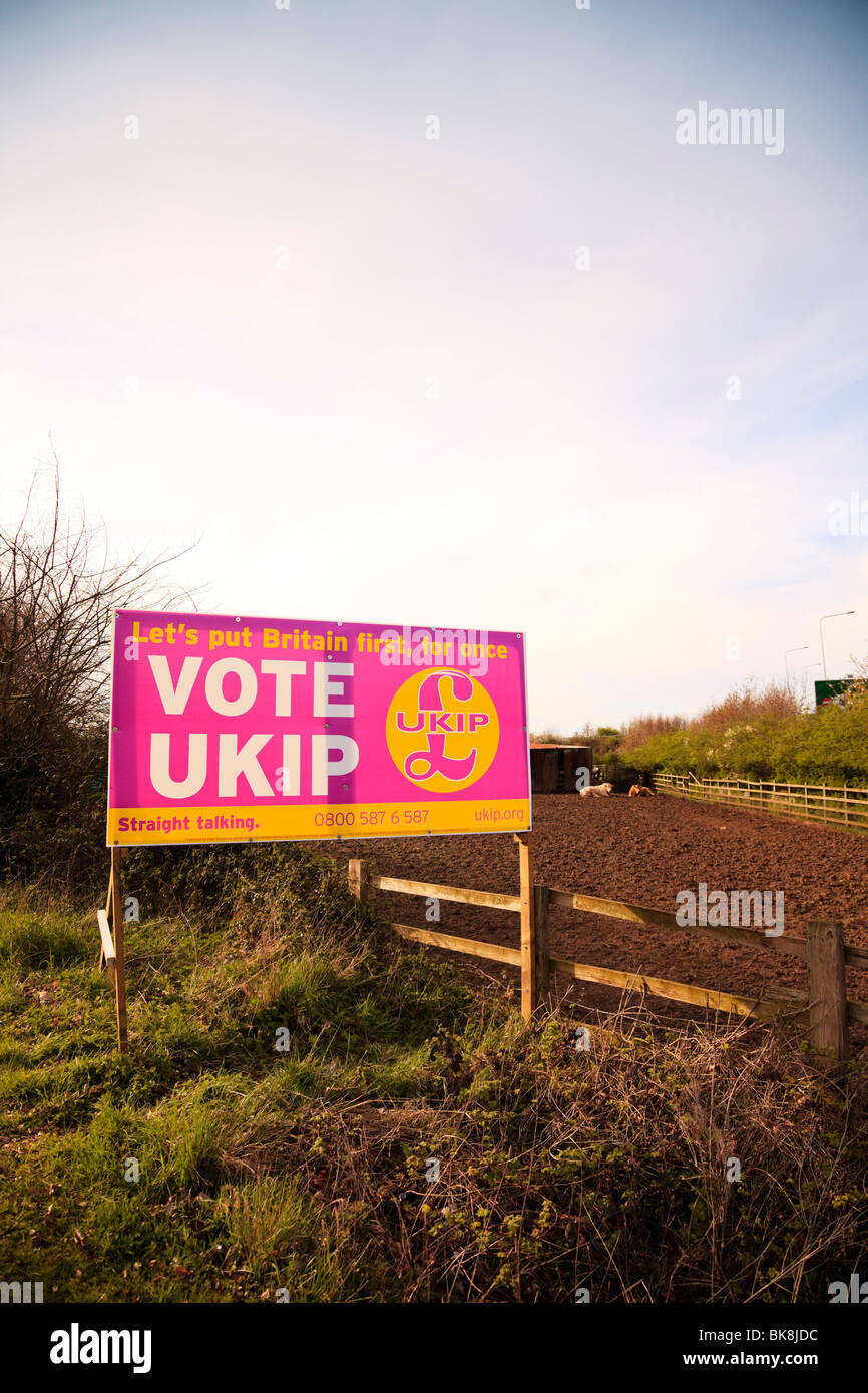 UK Independance Party election billboard. Stock Photo