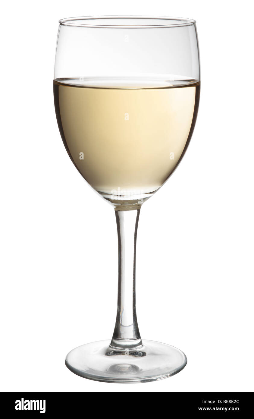 Glass of White Wine Stock Photo