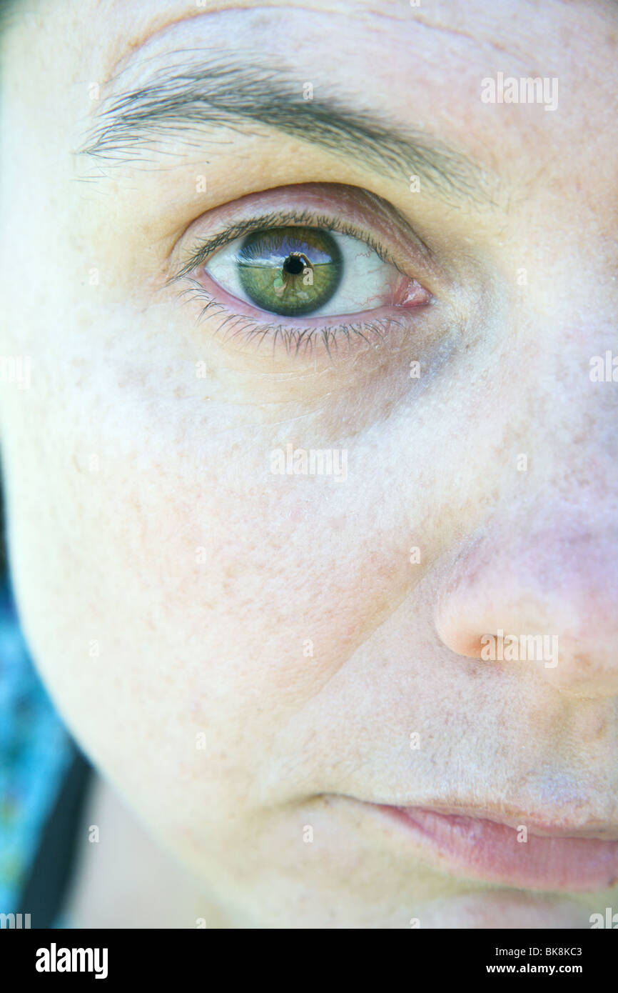 Girl half face hi-res stock photography and images - Alamy