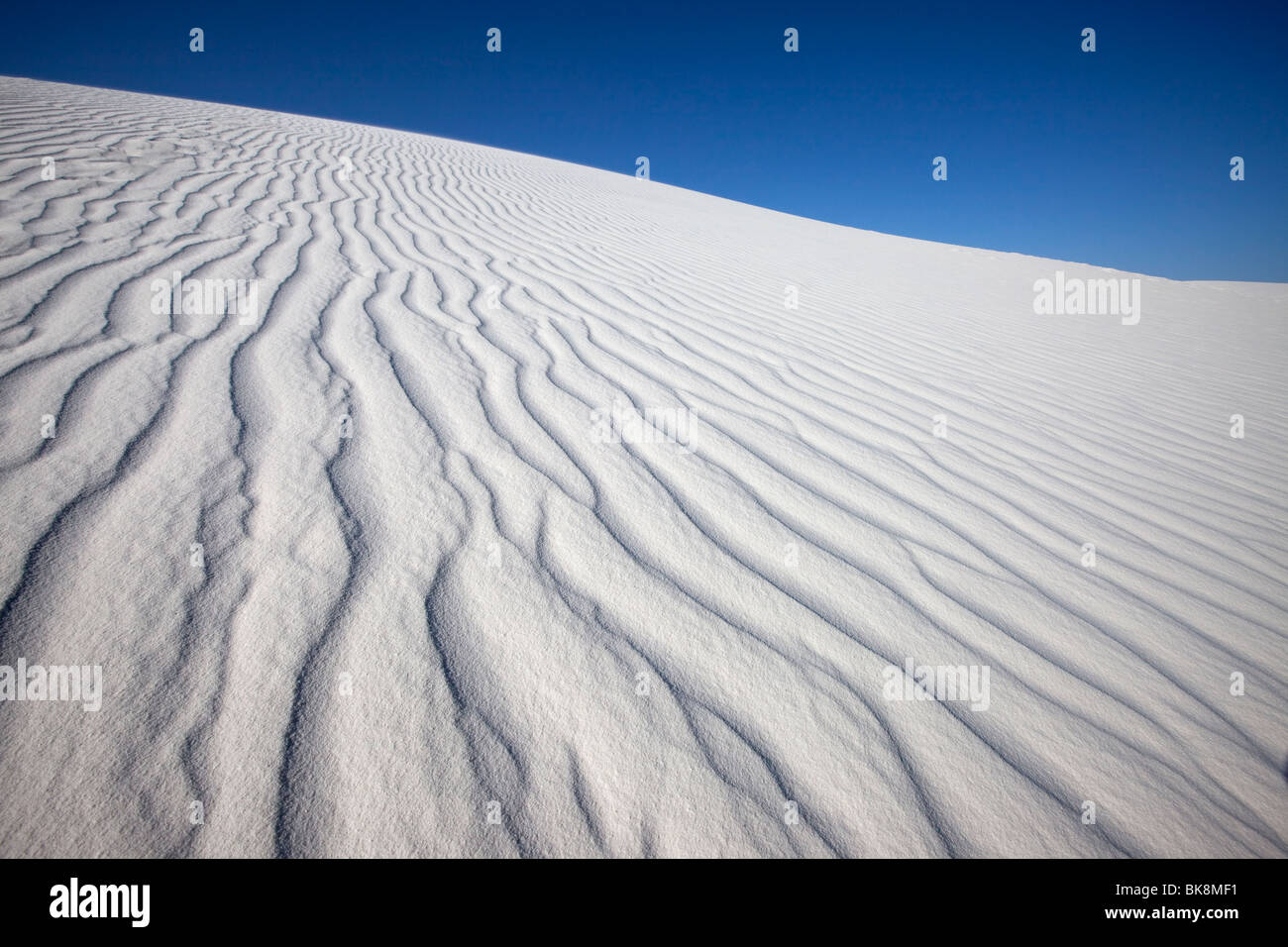 Wind Patterns in Sand, White Sands National Park, New Mexico Stock Photo